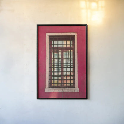 Windows of Burano III by Aledanda. shown as a paper print in a black flame. Available as a archival giclee rolled canvas, fine art paper, or poster print. SKU 41609h.