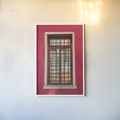 Windows of Burano III by Aledanda. shown as a paper print in a white frame. Available as a archival giclee rolled canvas, fine art paper, or poster print. SKU 41609h.