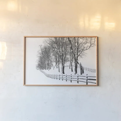 Winter Wonderland by Aledanda. shown as a paper print in a natural frame. Available as a archival giclee rolled canvas, fine art paper, or poster print. SKU 62478i.