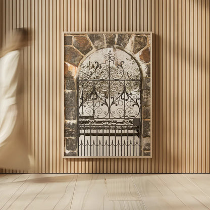 Winterthur Gate by Aledanda. shown as over sized large wall art. Available as an archival giclee rolled canvas, fine art paper, or poster print. SKU 53589h.