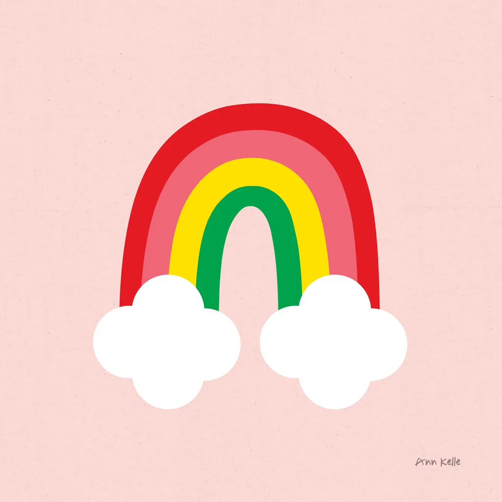 Bright Rainbow II by Ann Kelle. SKU 56493a. Archival Giclee Fine art print for wall decor.
