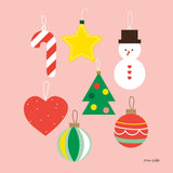 Christmas Ornaments by Ann Kelle. SKU 81226a. Archival Giclee Fine art print for wall decor.