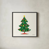 Christmas Tree by Ann Kelle. Shown in a sleek black glass frame for a contemporary gallery look. Available as an archival giclee rolled canvas, fine art paper, or poster print. SKU 81227a.