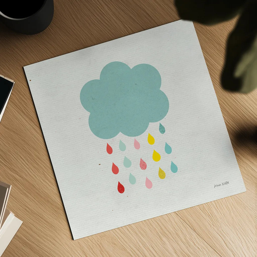 Cloud I by Ann Kelle. Shown as a detailed flat fine art print, highlighting archival giclee quality. Available as an archival giclee rolled canvas, fine art paper, or poster print. SKU 56502a.