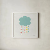 Cloud I by Ann Kelle. Shown in a crisp white glass frame for a clean and minimalist style. Available as an archival giclee rolled canvas, fine art paper, or poster print. SKU 56502a.