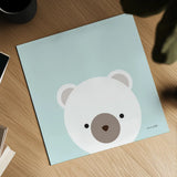 Cuddly Bear by Ann Kelle. Shown as a detailed flat fine art print, highlighting archival giclee quality. Available as an archival giclee rolled canvas, fine art paper, or poster print. SKU 55591a.
