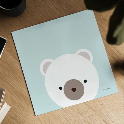 Cuddly Bear by Ann Kelle. Shown as a detailed flat fine art print, highlighting archival giclee quality. Available as an archival giclee rolled canvas, fine art paper, or poster print. SKU 55591a.