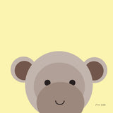 Cuddly Brown Monkey by Ann Kelle. SKU 62027a. Archival Giclee Fine art print for wall decor.