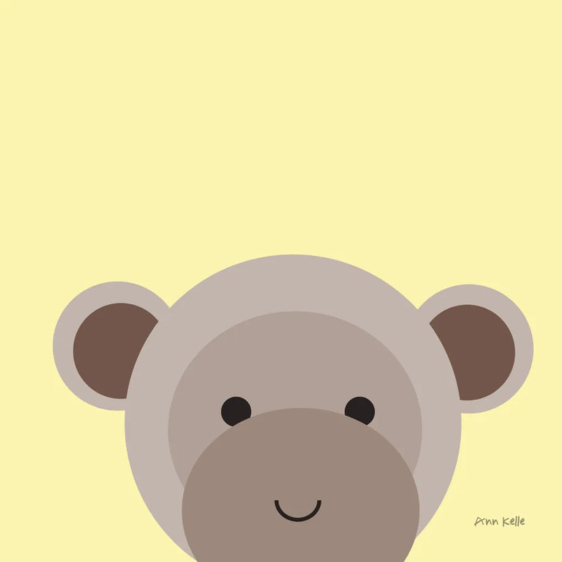 Cuddly Brown Monkey by Ann Kelle. SKU 62027a. Archival Giclee Fine art print for wall decor.