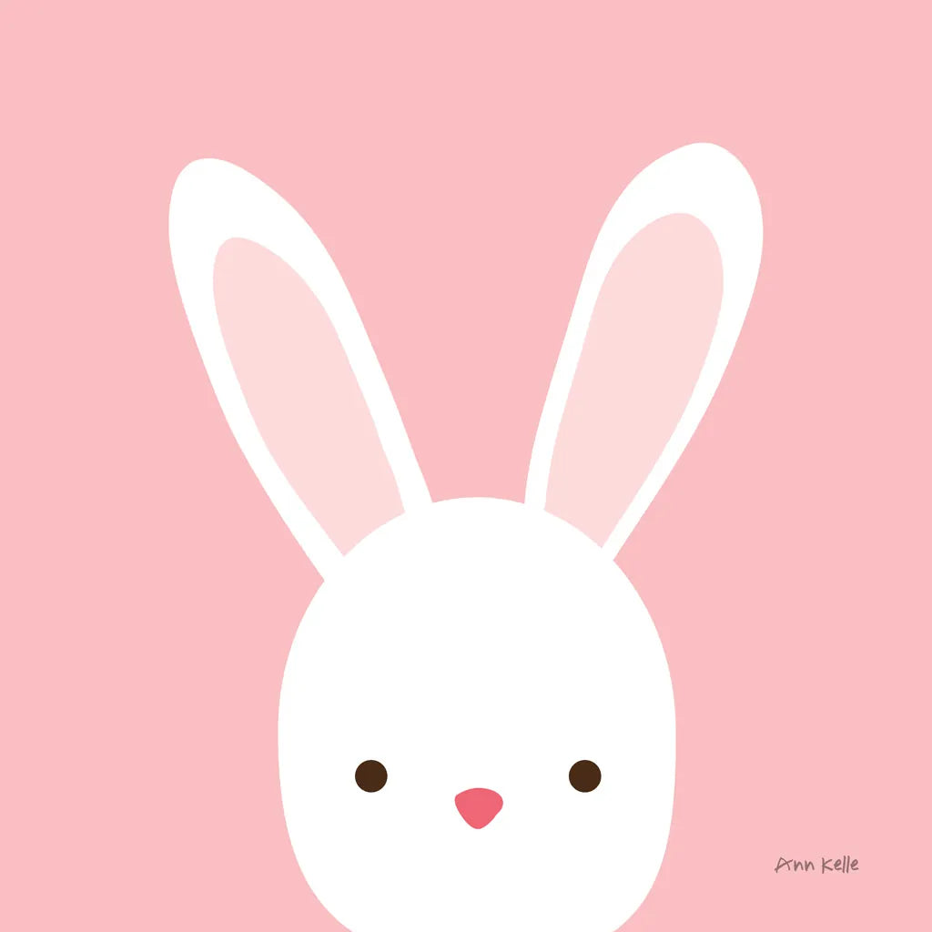 Cuddly Bunny by Ann Kelle. SKU 55590a. Archival Giclee Fine art print for wall decor.