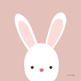 Cuddly Bunny Soft Pink by Ann Kelle. SKU 62025a. Archival Giclee Fine art print for wall decor.