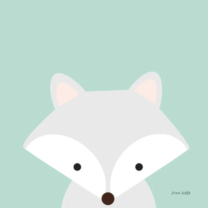 Cuddly Fox by Ann Kelle. SKU 55592a. Archival Giclee Fine art print for wall decor.