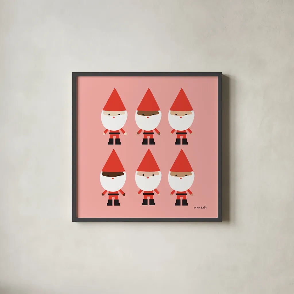 Elves by Ann Kelle. Shown in a sleek black glass frame for a contemporary gallery look. Available as an archival giclee rolled canvas, fine art paper, or poster print. SKU 81229a.