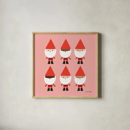 Elves by Ann Kelle. Shown in a natural wood glass frame for a timeless modern aesthetic. Available as an archival giclee rolled canvas, fine art paper, or poster print. SKU 81229a.