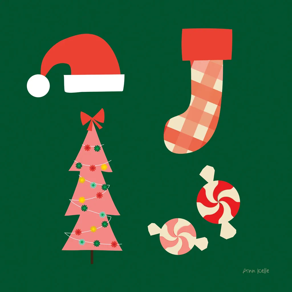 Festive v2 by Ann Kelle. SKU 101685a. Archival Giclee Fine art print for wall decor.