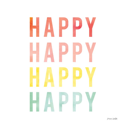 Happy Happy by Ann Kelle. SKU 55606a. Archival Giclee Fine art print for wall decor.