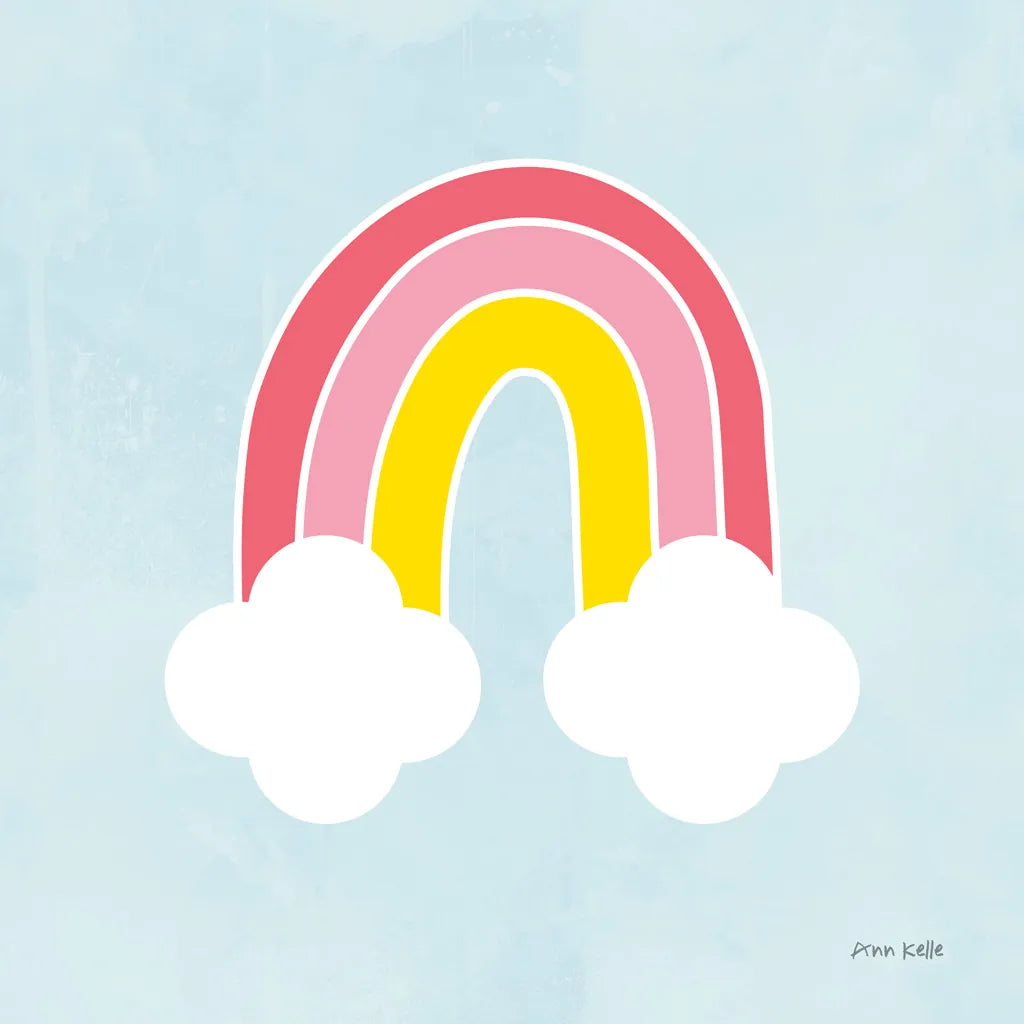 Her Rainbow by Ann Kelle. SKU 56494a. Archival Giclee Fine art print for wall decor.