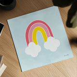 Her Rainbow by Ann Kelle. Shown as a detailed flat fine art print, highlighting archival giclee quality. Available as an archival giclee rolled canvas, fine art paper, or poster print. SKU 56494a.