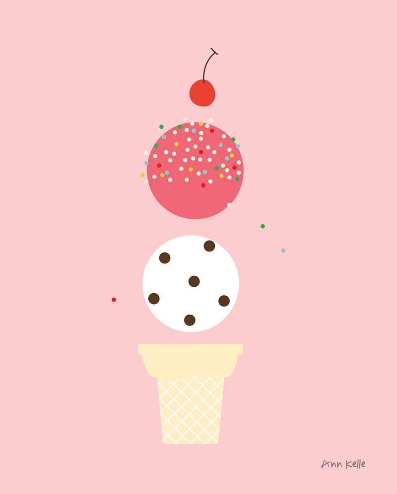 Ice Cream and Cherry II by Ann Kelle