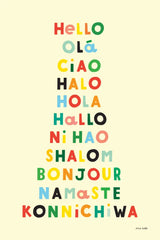 Language of Hellos Yellow by Ann Kelle. SKU 73427h. Archival Giclee Fine art print for wall decor.