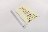 Language of Hellos Yellow by Ann Kelle. shown as a rolled paper print. Available as archival giclee rolled canvas, fine art paper, or poster print. SKU 73427h.