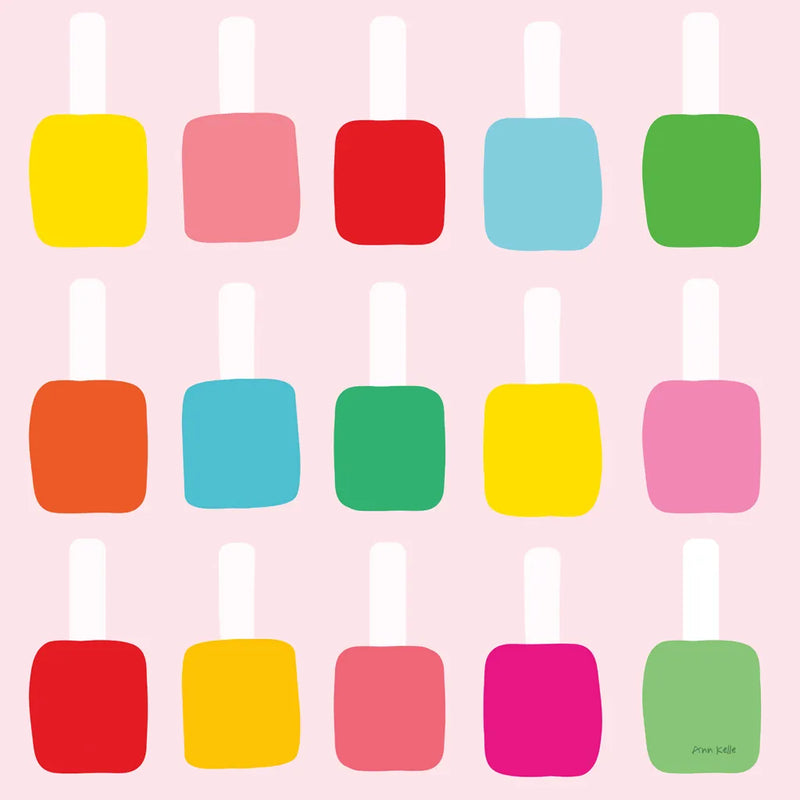 Nail Polish Fun by Ann Kelle. SKU 56428a. Archival Giclee Fine art print for wall decor.