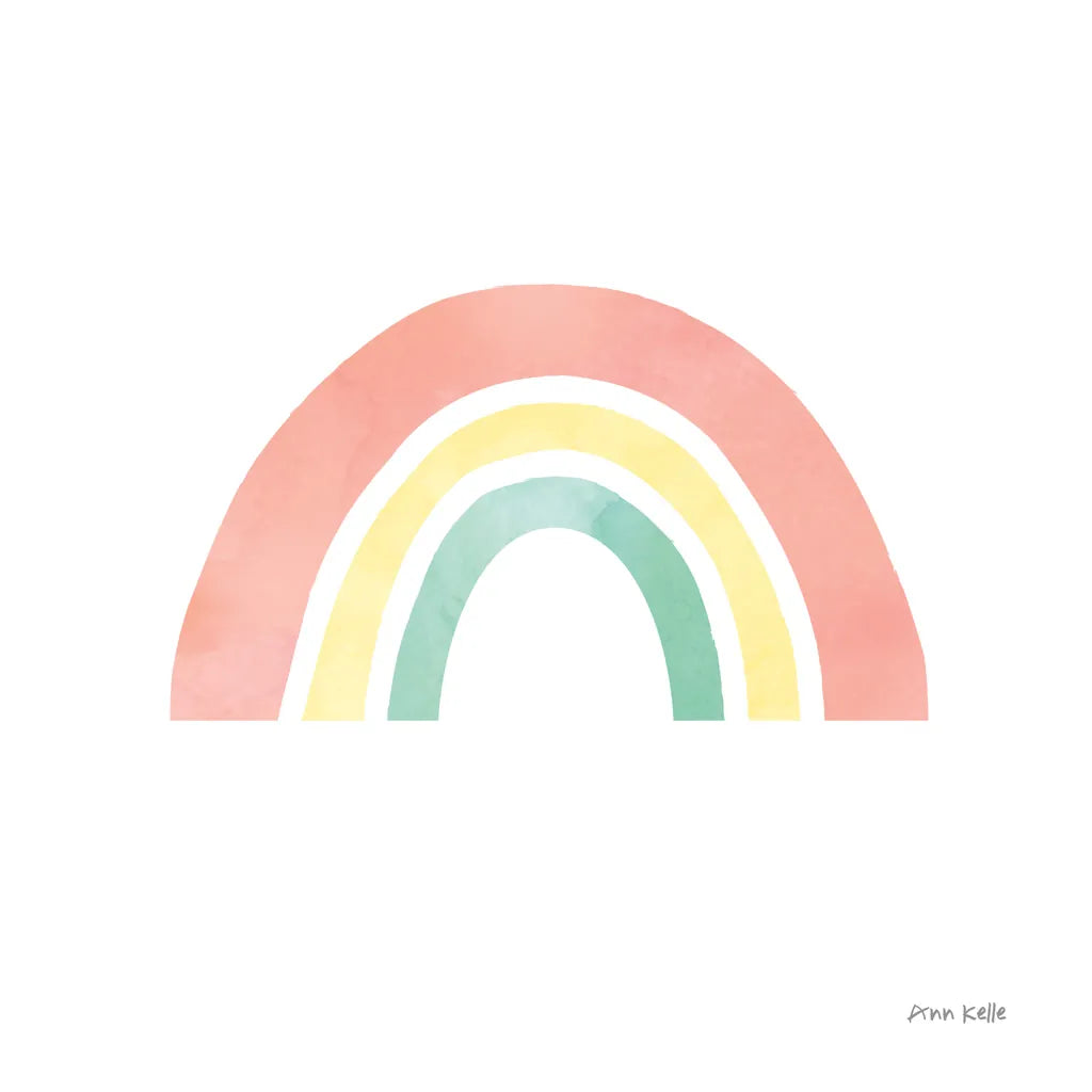Pastel Rainbow I by Ann Kelle. SKU 56496a. Archival Giclee Fine art print for wall decor.