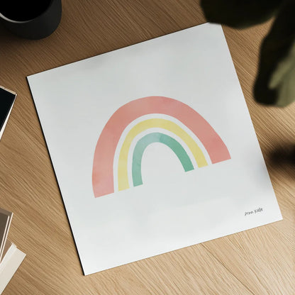 Pastel Rainbow I by Ann Kelle. Shown as a detailed flat fine art print, highlighting archival giclee quality. Available as an archival giclee rolled canvas, fine art paper, or poster print. SKU 56496a.