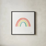 Pastel Rainbow I by Ann Kelle. Shown in a sleek black glass frame for a contemporary gallery look. Available as an archival giclee rolled canvas, fine art paper, or poster print. SKU 56496a.