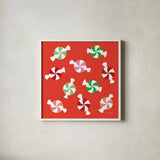 Peppermint by Ann Kelle. Shown in a crisp white glass frame for a clean and minimalist style. Available as an archival giclee rolled canvas, fine art paper, or poster print. SKU 81233a.