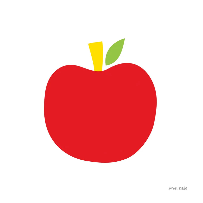Red Apple by Ann Kelle. SKU 55613a. Archival Giclee Fine art print for wall decor.
