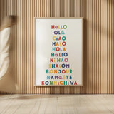 Say Hello by Ann Kelle. shown as over sized large wall art. Available as an archival giclee rolled canvas, fine art paper, or poster print. SKU 68927h.