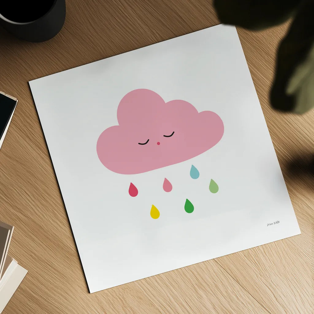 Sleepy Cloud II by Ann Kelle. Shown as a detailed flat fine art print, highlighting archival giclee quality. Available as an archival giclee rolled canvas, fine art paper, or poster print. SKU 56508a.