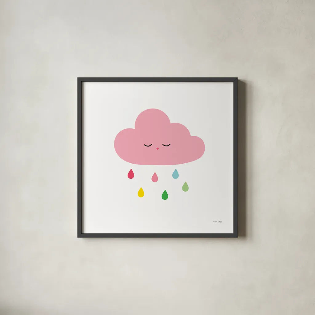 Sleepy Cloud II by Ann Kelle. Shown in a sleek black glass frame for a contemporary gallery look. Available as an archival giclee rolled canvas, fine art paper, or poster print. SKU 56508a.