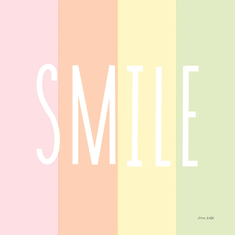 Smile Rainbow by Ann Kelle. SKU 55603a. Archival Giclee Fine art print for wall decor.