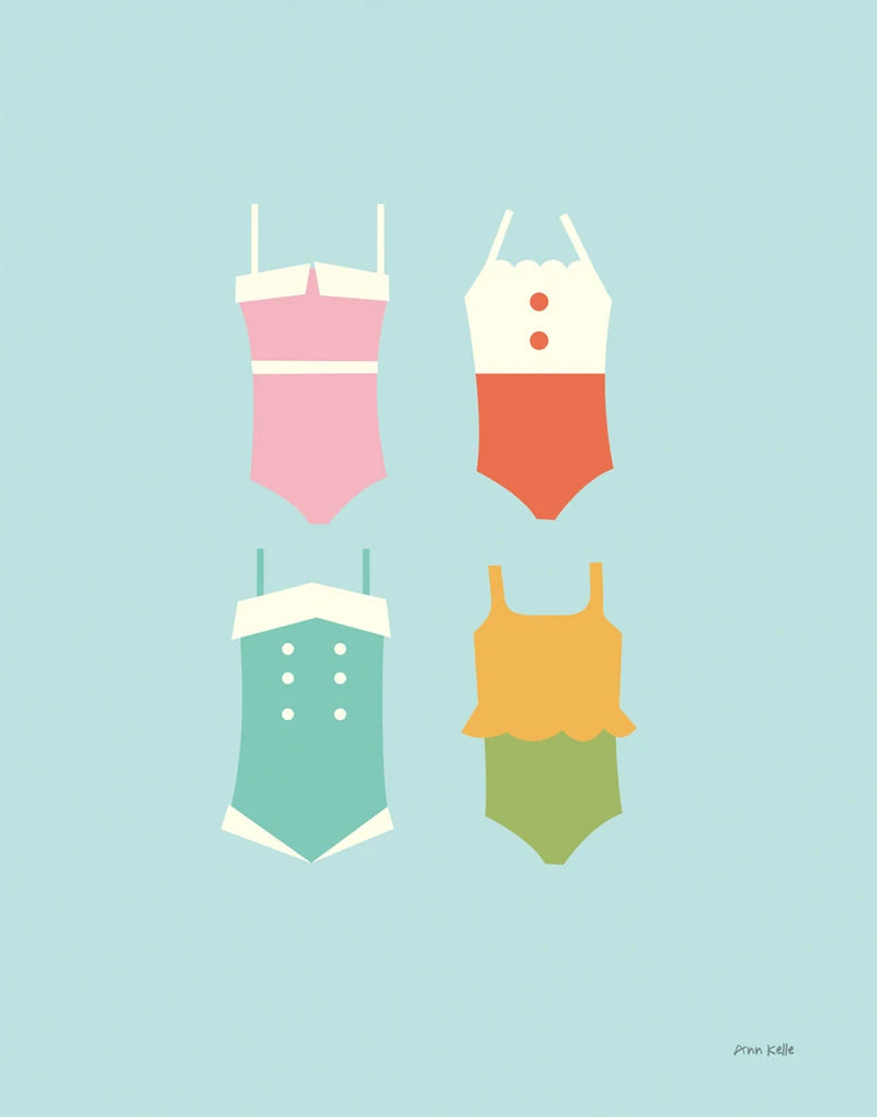 Summer Bathing Suits Blue by Ann Kelle