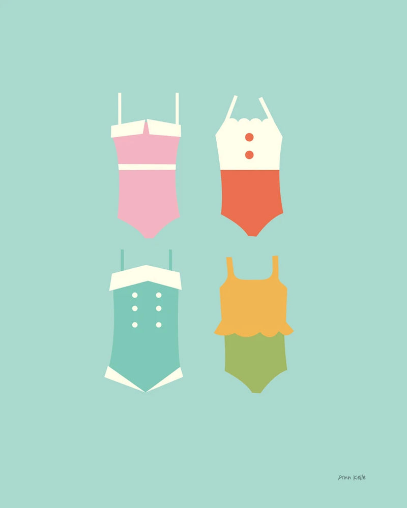 Summer Bathing Suits Blue by Ann Kelle