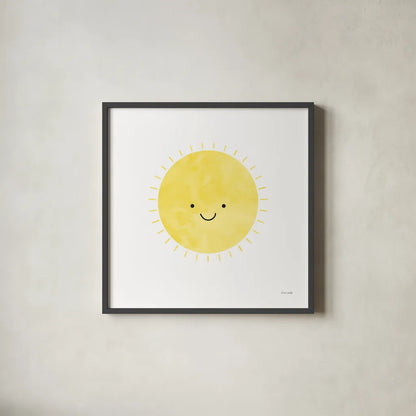 Sunny Days by Ann Kelle. Shown in a sleek black glass frame for a contemporary gallery look. Available as an archival giclee rolled canvas, fine art paper, or poster print. SKU 56516a.