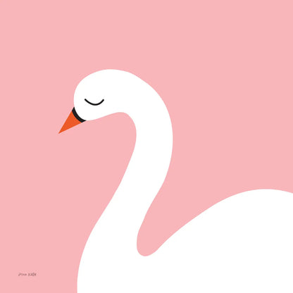Swan by Ann Kelle. SKU 56456a. Archival Giclee Fine art print for wall decor.