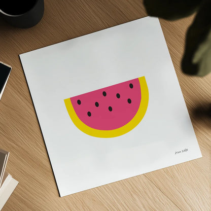 Watermelon by Ann Kelle. Shown as a detailed flat fine art print, highlighting archival giclee quality. Available as an archival giclee rolled canvas, fine art paper, or poster print. SKU 55615a.