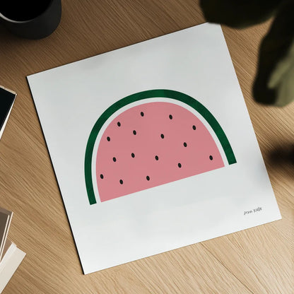 Watermelon by Ann Kelle. Shown as a detailed flat fine art print, highlighting archival giclee quality. Available as an archival giclee rolled canvas, fine art paper, or poster print. SKU 56430a.