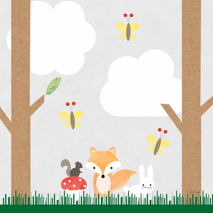 Woodland Animals II by Ann Kelle. SKU 55589a. Archival Giclee Fine art print for wall decor.