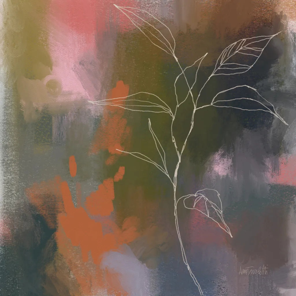 Abstract Botanical by Anne Tavoletti. SKU 97375a. Archival Giclee Fine art print for wall decor.