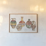 African Flair I by Anne Tavoletti. shown as a paper print in a natural frame. Available as a archival giclee rolled canvas, fine art paper, or poster print. SKU 69440i.