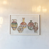 African Flair I by Anne Tavoletti. shown as a paper print in a white frame. Available as a archival giclee rolled canvas, fine art paper, or poster print. SKU 69440i.