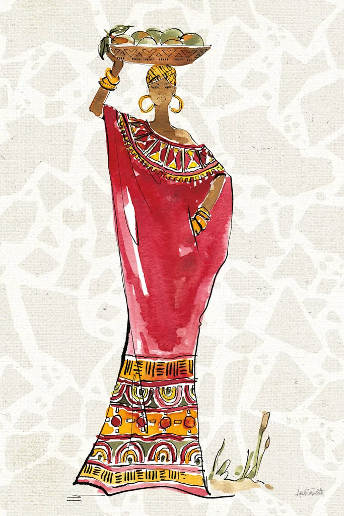 African Flair IX B by Anne Tavoletti. SKU 73687h. Archival Giclee Fine art print for wall decor.