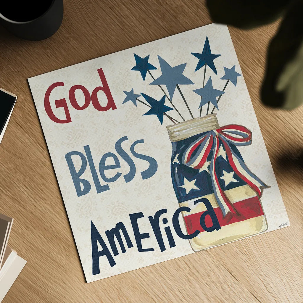 American Country II by Anne Tavoletti. Shown as a detailed flat fine art print, highlighting archival giclee quality. Available as an archival giclee rolled canvas, fine art paper, or poster print. SKU 25144a.