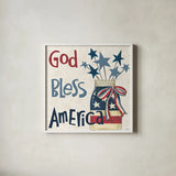 American Country II by Anne Tavoletti. Shown in a crisp white glass frame for a clean and minimalist style. Available as an archival giclee rolled canvas, fine art paper, or poster print. SKU 25144a.