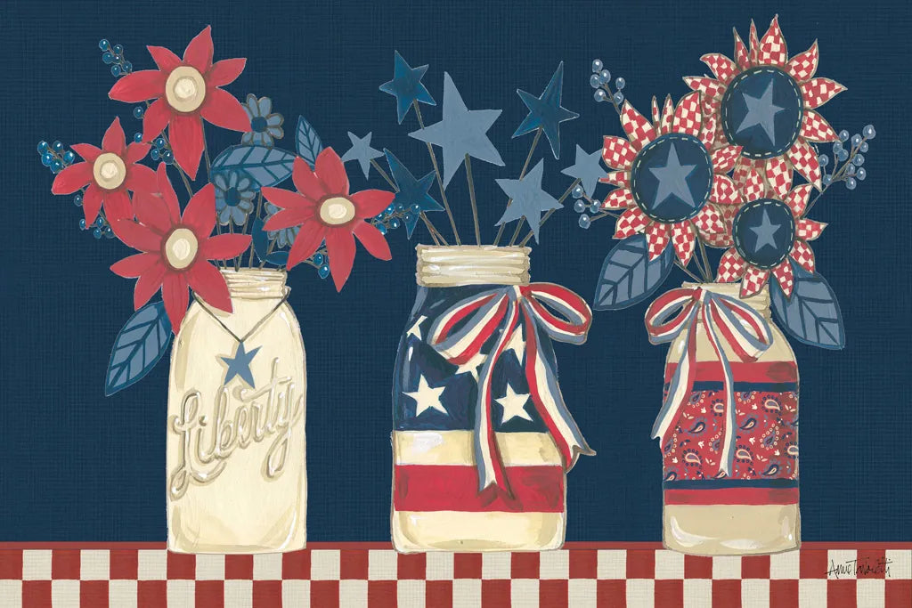 American Country Jars by Anne Tavoletti. SKU 74883i. Archival Giclee Fine art print for wall decor.