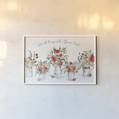 Americana Mood I by Anne Tavoletti. shown as a paper print in a white frame. Available as a archival giclee rolled canvas, fine art paper, or poster print. SKU 56111i.